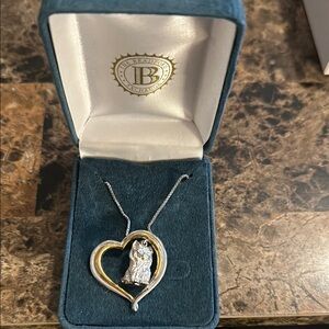 The bradford exchange “ cats fill a heart with love” necklace